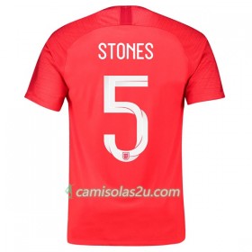 Camisolas de Futebol Inglaterra Stones 5 Equipamento Alternativa Copa do Mundo 2018 Manga Curta